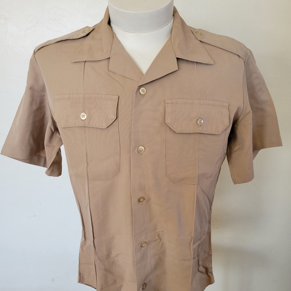 Finesilver Military Uniform Unisex Shirt Tan